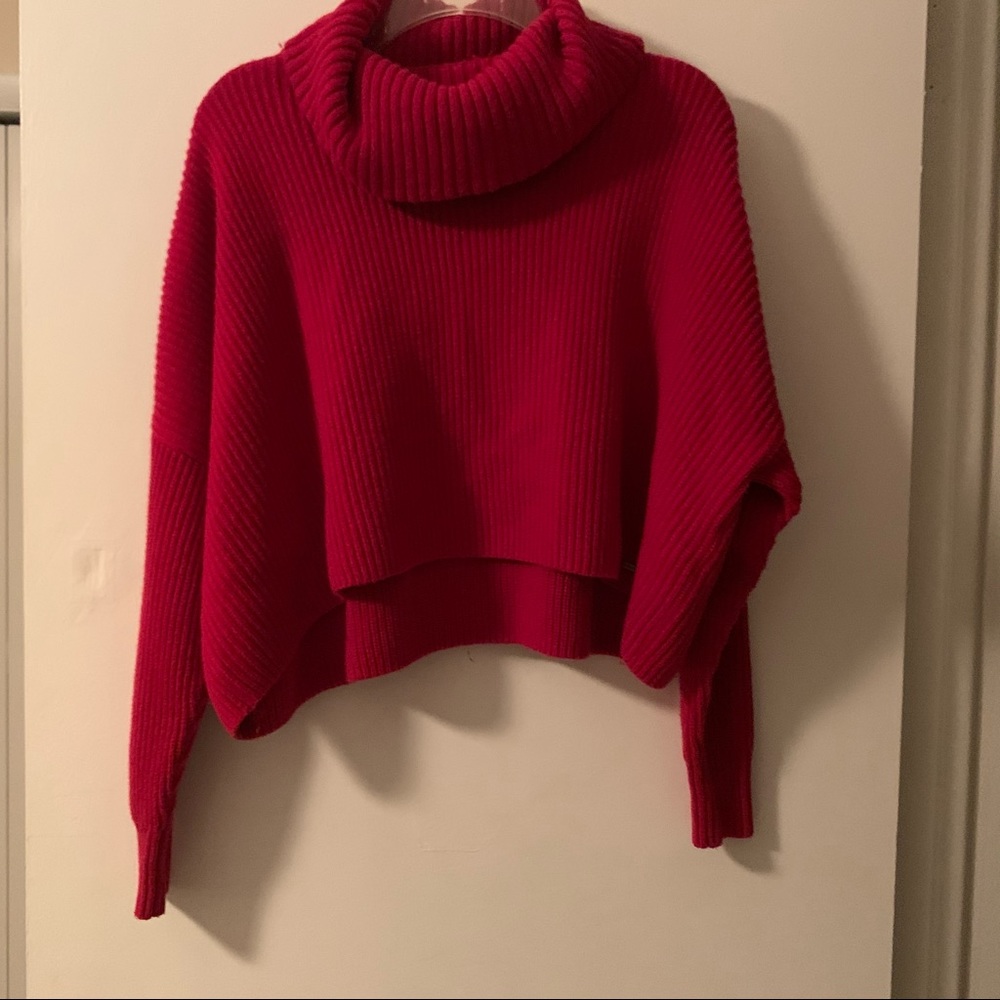 Small red hollister turtleneck sweater